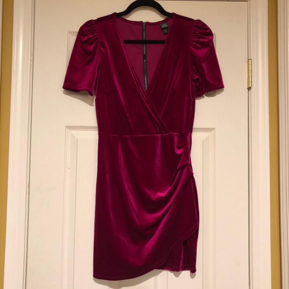 Wild Fable velvet faux wrap cocktail dress XS